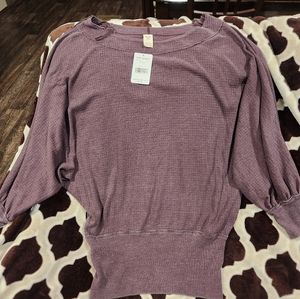 Women's Free People L Large Scoop Neck Decadent NWT